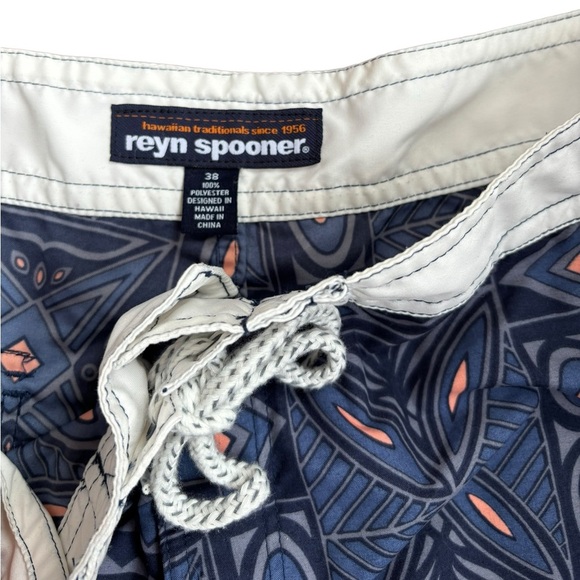 Reyn Spooner Hawaiian Swim Board Shorts Geometric Print Size 38 - Picture 4 of 14
